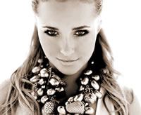 Hayden Panettiere in sepia tone looking very inviting.