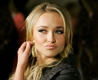Hayden Panettiere in a gray shirt.