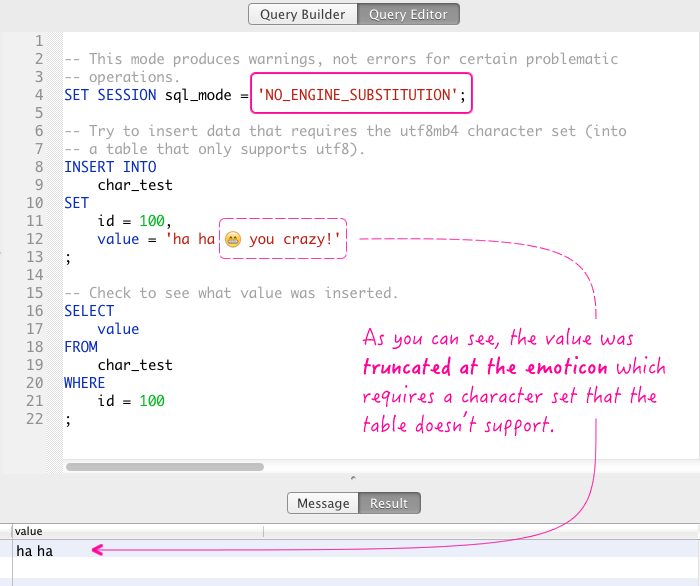 sql_mode NO_ENGINE_SUBSTITUTION